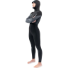 Гидрокостюм женский DAKINE WOMEN'S QUANTUM CHEST ZIP HOODED 5/4/3mm Black/Grey, размер 12 DK22W543HQZ (0604565596932)